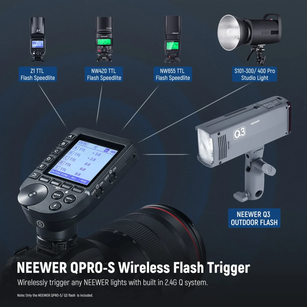 Neewer Q3 200Ws 2.4G TTL Flash Strobe (2nd Version)