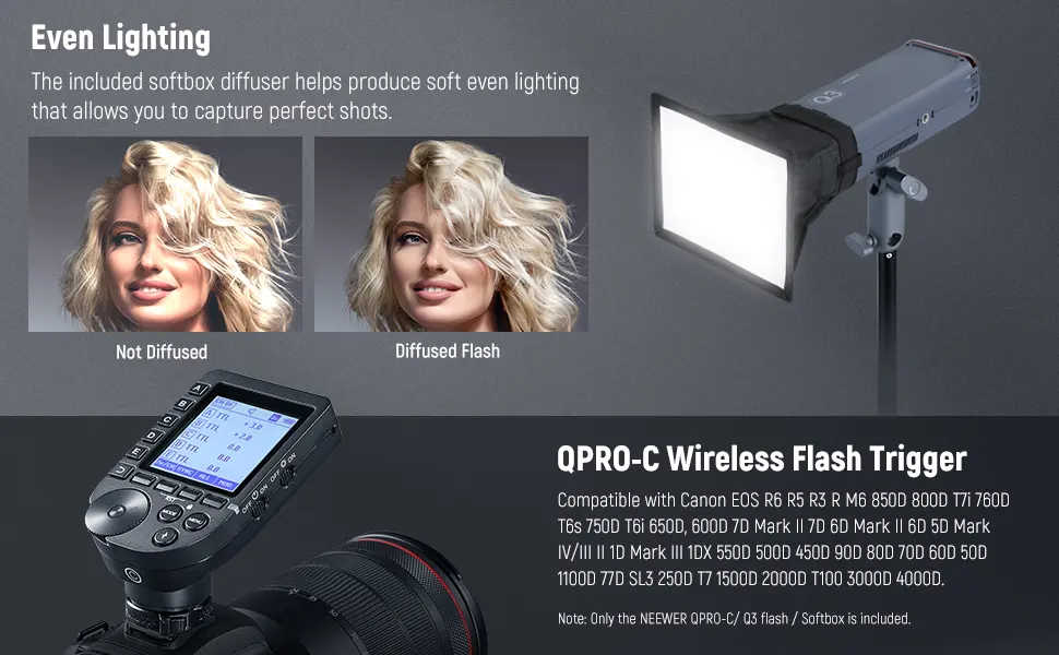 Neewer Q3 200Ws 2.4G TTL Flash Strobe (2nd Version)